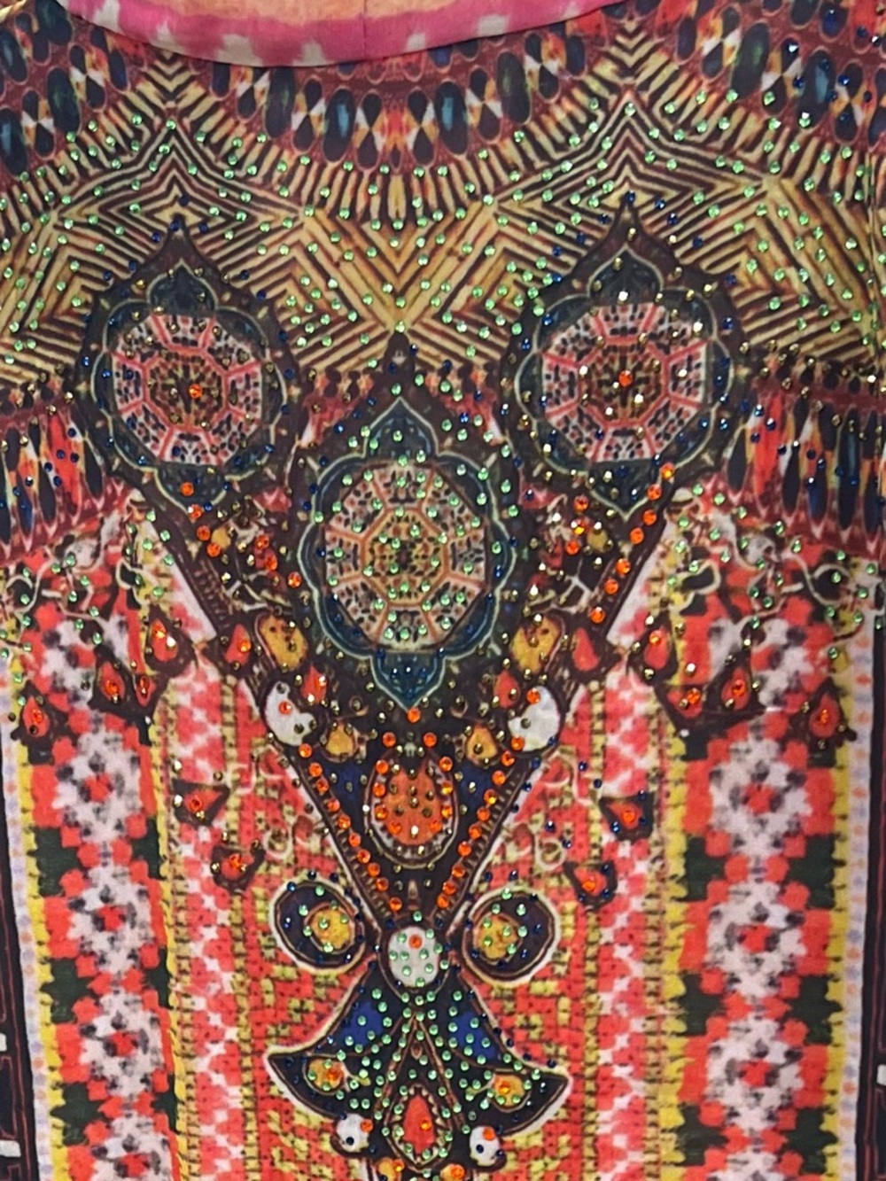 Boho Maxi Kimono Cover-Up in Rust Multi - Picture 6 of 10